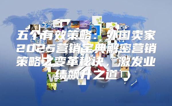 五个有效策略：外国卖家2025营销宝典解密营销策略之变革秘诀，激发业绩飙升之道