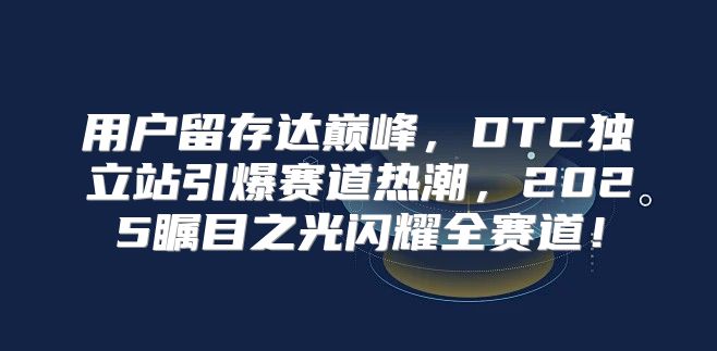 用户留存达巅峰，DTC独立站引爆赛道热潮，2025瞩目之光闪耀全赛道！