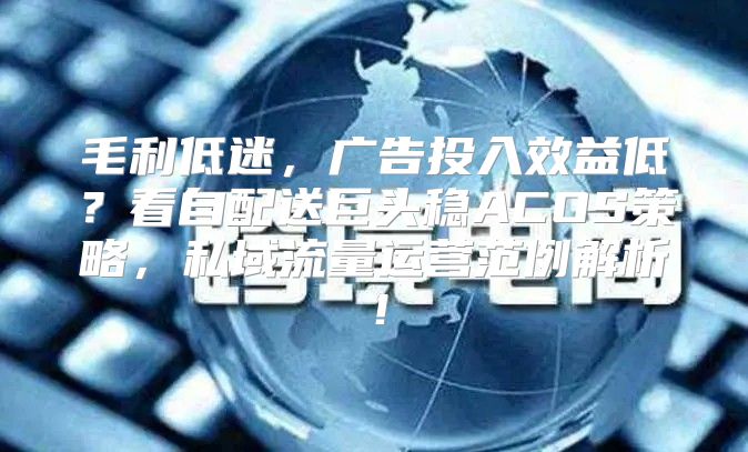 毛利低迷，广告投入效益低？看自配送巨头稳ACOS策略，私域流量运营范例解析！