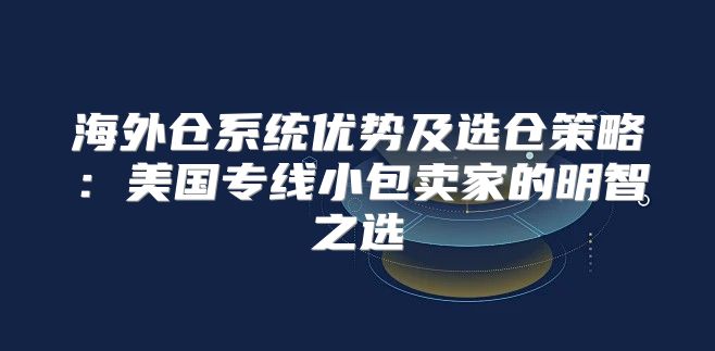 海外仓系统优势及选仓策略：美国专线小包卖家的明智之选