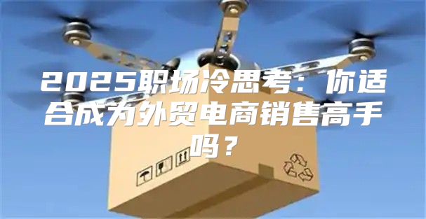 2025职场冷思考：你适合成为外贸电商销售高手吗？