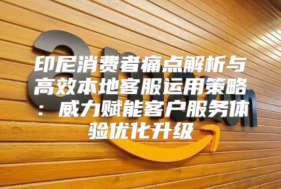 印尼消费者痛点解析与高效本地客服运用策略：威力赋能客户服务体验优化升级