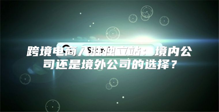 跨境电商入驻独立站：境内公司还是境外公司的选择？