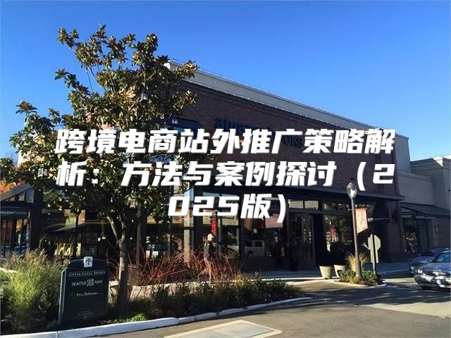 跨境电商站外推广策略解析：方法与案例探讨2025版