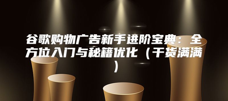 谷歌购物广告新手进阶宝典：全方位入门与秘籍优化干货满满