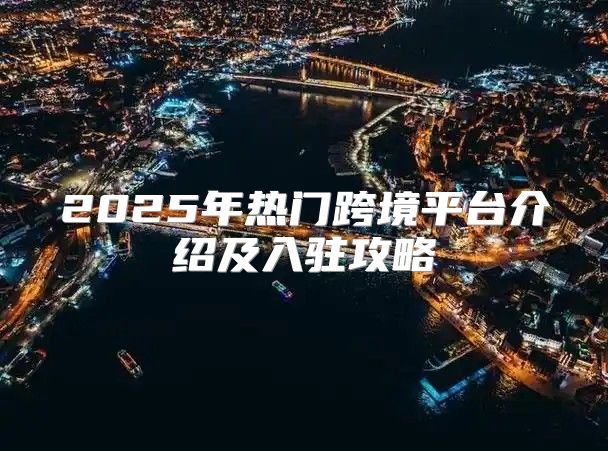 2025年热门跨境平台介绍及入驻攻略