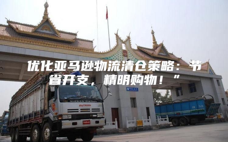 优化亚马逊物流清仓策略：节省开支，精明购物！”