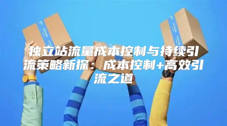 独立站流量成本控制与持续引流策略新探：成本控制+高效引流之道