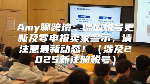 Amy聊跨境：德国税号更新及零申报卖家警示，请注意最新动态！涉及2025新注册税号