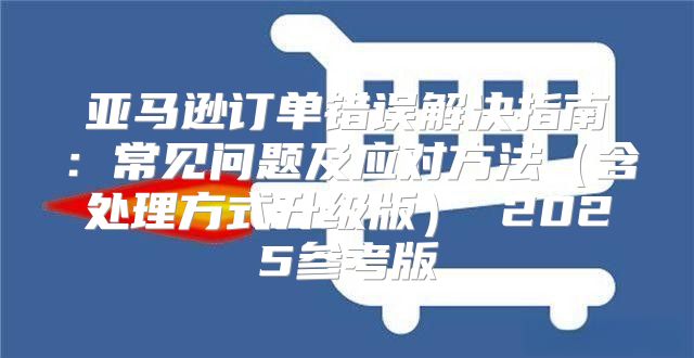 亚马逊订单错误解决指南：常见问题及应对方法含处理方式升级版 2025参考版