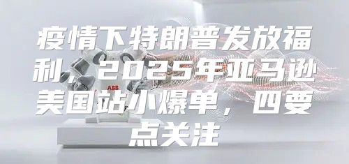 疫情下特朗普发放福利，2025年亚马逊美国站小爆单，四要点关注