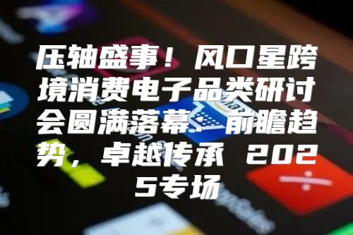 压轴盛事！风口星跨境消费电子品类研讨会圆满落幕：前瞻趋势，卓越传承 2025专场