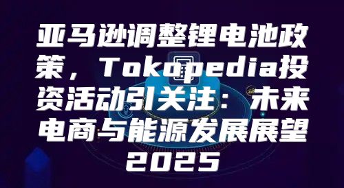 亚马逊调整锂电池政策，Tokopedia投资活动引关注：未来电商与能源发展展望2025