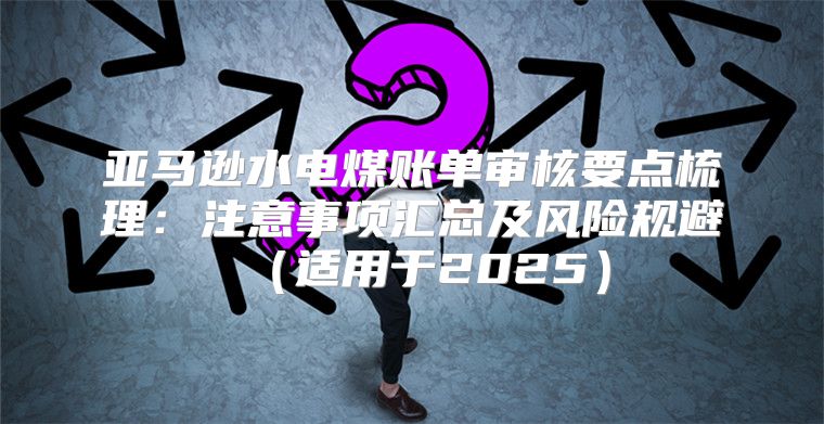 亚马逊水电煤账单审核要点梳理：注意事项汇总及风险规避适用于2025