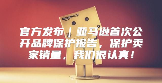 官方发布｜亚马逊首次公开品牌保护报告，保护卖家销量，我们很认真！