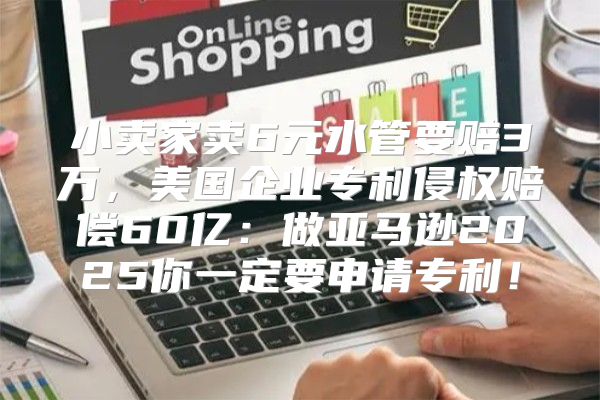 小卖家卖6元水管要赔3万，美国企业专利侵权赔偿60亿：做亚马逊2025你一定要申请专利！