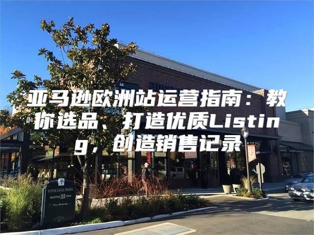 亚马逊欧洲站运营指南：教你选品、打造优质Listing，创造销售记录