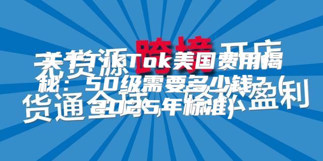 关于TikTok美国费用揭秘：50级需要多少钱？(2025年标准)