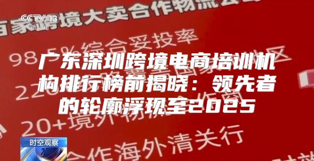 广东深圳跨境电商培训机构排行榜前揭晓：领先者的轮廓浮现至2025