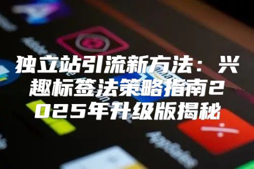 独立站引流新方法：兴趣标签法策略指南2025年升级版揭秘