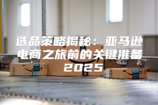 选品策略揭秘：亚马逊电商之旅前的关键准备 2025