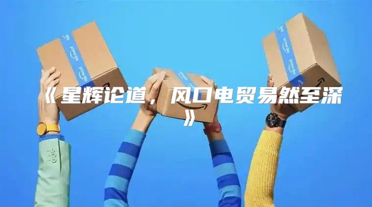 星辉论道，风口电贸易然至深