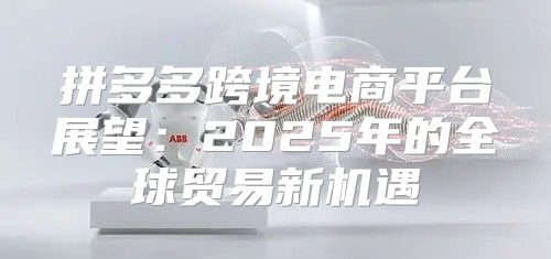 拼多多跨境电商平台展望：2025年的全球贸易新机遇