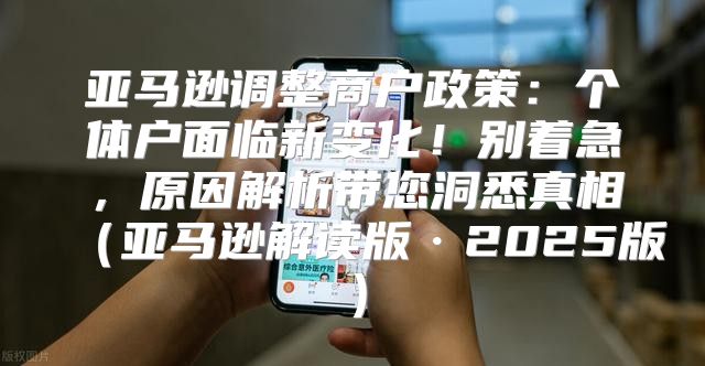亚马逊调整商户政策：个体户面临新变化！别着急，原因解析带您洞悉真相亚马逊解读版·2025版