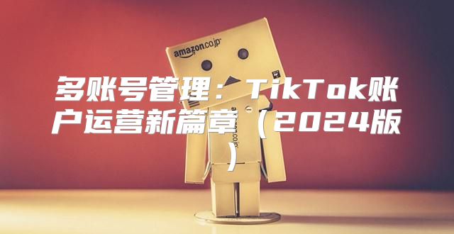 多账号管理：TikTok账户运营新篇章2025版