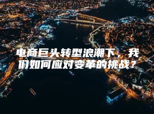 电商巨头转型浪潮下，我们如何应对变革的挑战？