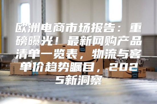 欧洲电商市场报告：重磅曝光！最新网购产品清单一览表，物流与客单价趋势瞩目，2025新洞察