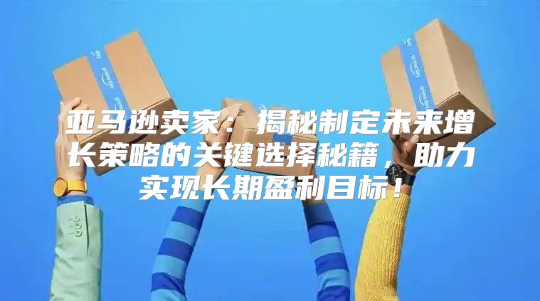亚马逊卖家：揭秘制定未来增长策略的关键选择秘籍，助力实现长期盈利目标！