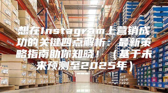 想在Instagram上营销成功的关键四点解析：最新策略指南助你知晓！基于未来预测至2025年