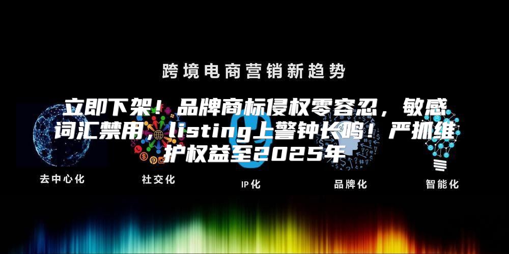 立即下架！品牌商标侵权零容忍，敏感词汇禁用，listing上警钟长鸣！严抓维护权益至2025年