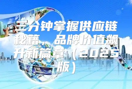 三分钟掌握供应链秘籍，品牌价值飙升新篇章2025版