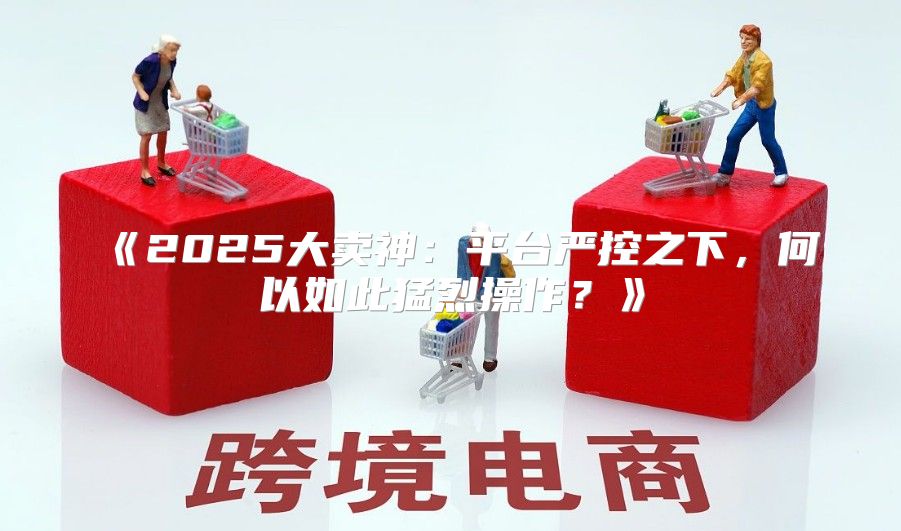 2025大卖神：平台严控之下，何以如此猛烈操作？