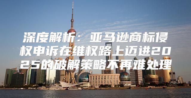 深度解析：亚马逊商标侵权申诉在维权路上迈进2025的破解策略不再难处理