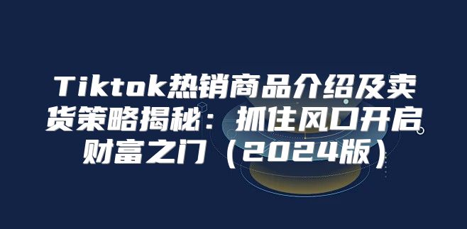 Tiktok热销商品介绍及卖货策略揭秘：抓住风口开启财富之门2025版