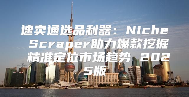速卖通选品利器：Niche Scraper助力爆款挖掘 精准定位市场趋势 2025版