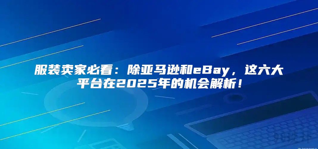 服装卖家必看：除亚马逊和eBay，这六大平台在2025年的机会解析！