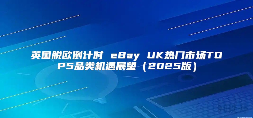 英国脱欧倒计时 eBay UK热门市场TOP5品类机遇展望2025版