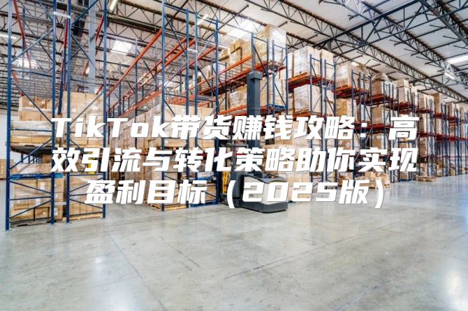 TikTok带货赚钱攻略：高效引流与转化策略助你实现盈利目标2025版
