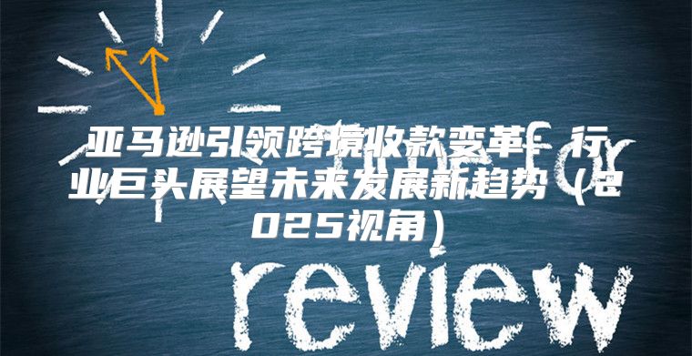 亚马逊引领跨境收款变革：行业巨头展望未来发展新趋势2025视角