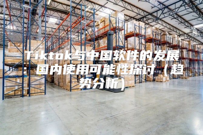 Tiktok与中国软件的发展：国内使用可能性探讨趋势分析