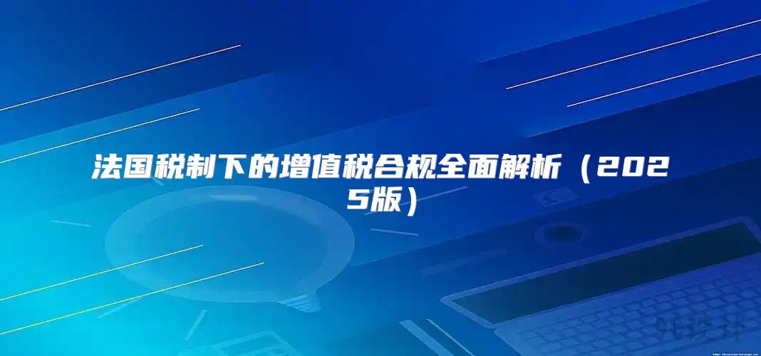 法国税制下的增值税合规全面解析2025版