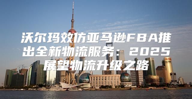 沃尔玛效仿亚马逊FBA推出全新物流服务：2025展望物流升级之路