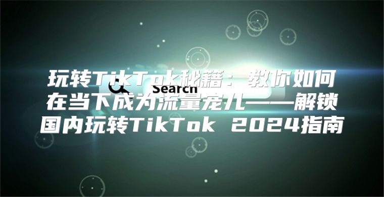 玩转TikTok秘籍：教你如何在当下成为流量宠儿——解锁国内玩转TikTok 2025指南