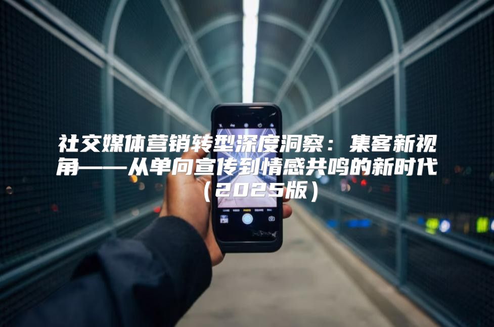 社交媒体营销转型深度洞察：集客新视角——从单向宣传到情感共鸣的新时代2025版