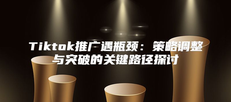 Tiktok推广遇瓶颈：策略调整与突破的关键路径探讨