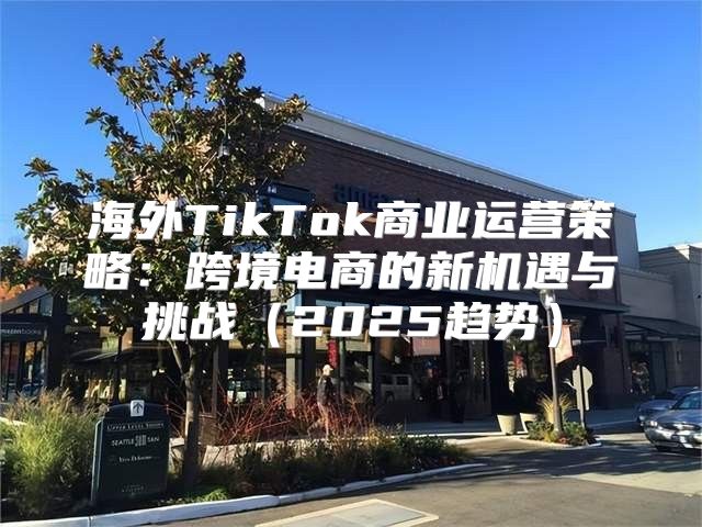 海外TikTok商业运营策略：跨境电商的新机遇与挑战2025趋势